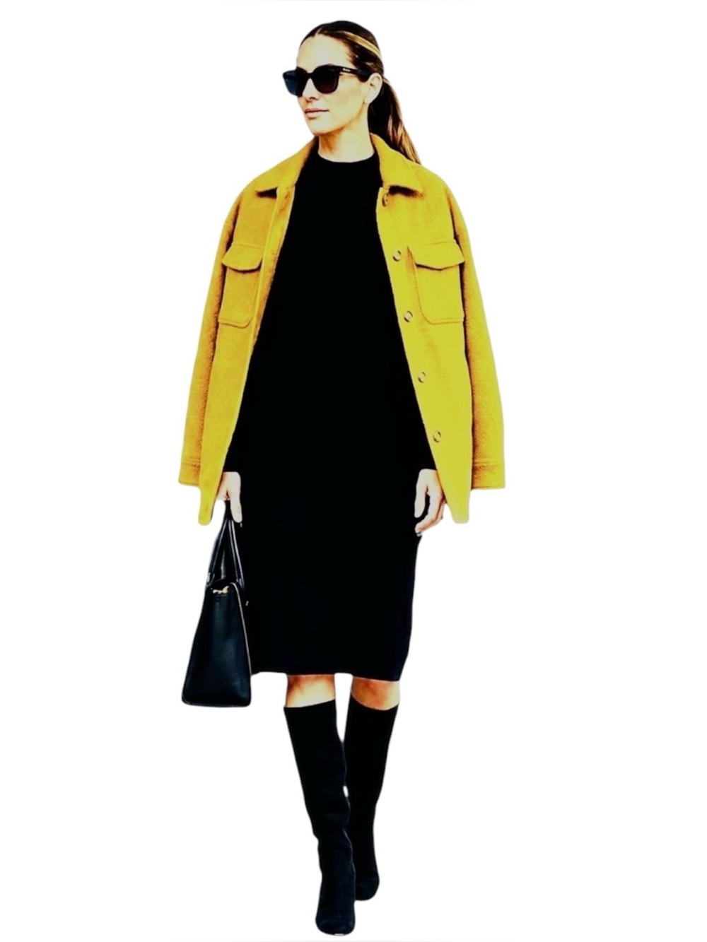 Avec Les Filles Mustard Yellow Flannel-Weight Shacket - Size S